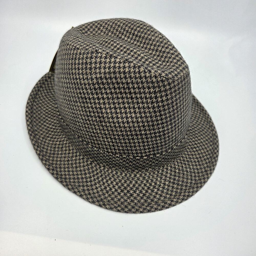 UBI Fedora Hat Men's M/L Black/Tan Classic Trilby Dress Hat New w/ Tags M4304